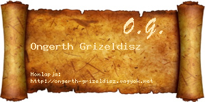Ongerth Grizeldisz névjegykártya